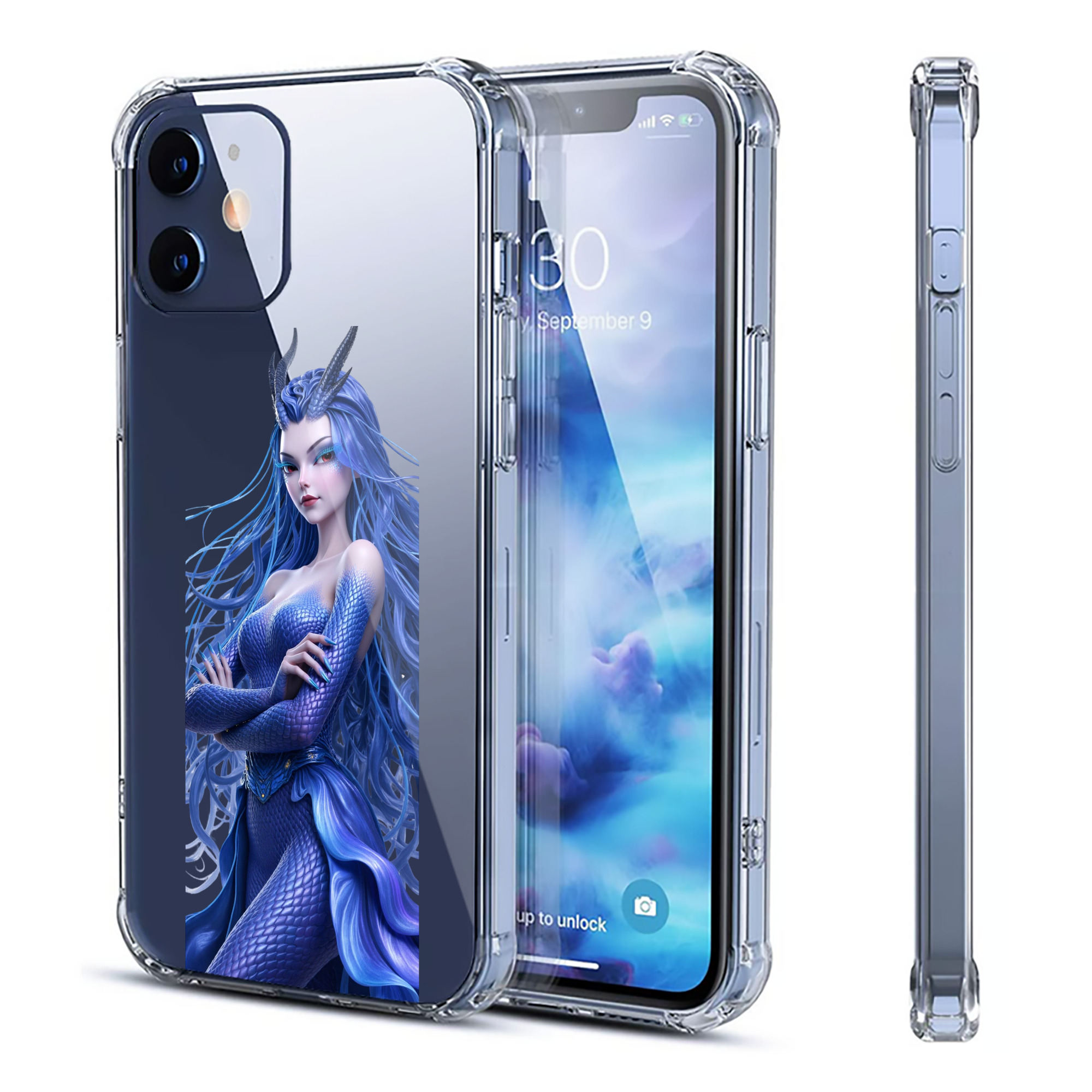 （画像用） Ne Zha 2 ナタ 魔童の大暴れ 【iPhone 12シリーズ対応】透明スマホケース（クリアソフトケース）